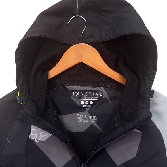 Fox Racing Source Active Tech Jacket Black Gray Camo 3000 mm Performance Sz M - Picture 5 of 5
